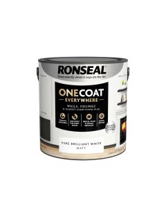 RONSEAL ONE COAT EVERYWHERE PAINT PURE BRILLIANT WHITE MATT 2.5L