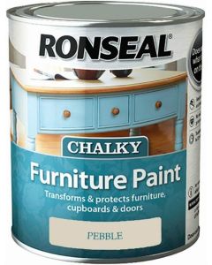37485 RONSEAL CHALKY FURNITURE PAINT PEBBLE 750ML