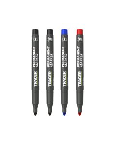 (C) APMK1 TRACER 4 PACK PERMANENT MARKER's (Black, Red, Blue)