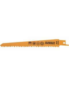 DT2359-QZ  DEWALT RECIP SAW BLADE FAST CUT WOOD/NAILS 152MM [PK-5]