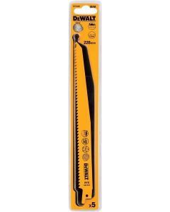 DT2349-QZ  DEWALT RECIP SAW BLADE FAST CUT WOOD/NAILS 228MM [PK-5]