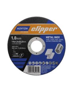 66253371505 NORTON CLIPPER METAL CUTTING DISC 115 X 1.0 X 22.23MM FAST CUT SINGLE