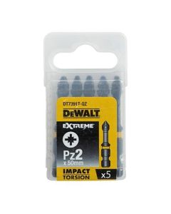 DT7391T-QZ DEWALT 50MM IMPACT BIT PZ2 [PK-5]