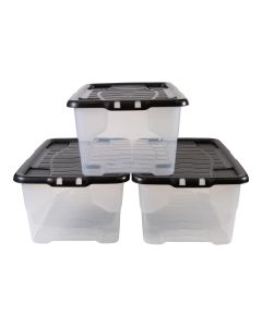 42L CURVE BOX WITH LID - PROMO SET 3 XW2023-CLR/BLK-ST