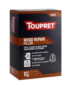 TOUPRET WOOD REPAIR FILLER QUICK DRY INT/EXT 1kg WHITE