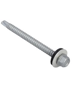 TFHH5551 TECHFAST HEAVY/SEC METAL ROOF SCREW 5.5 X 50MM WASHERED [BOX-100]