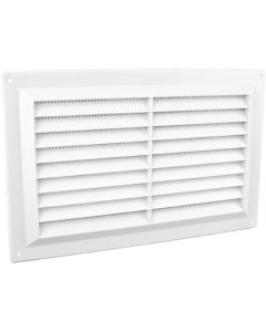 (C) 1211WF TIMLOC WHITE LOUVRE VENT WITH FLYSCREEN 9" X 6"