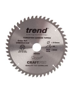 (C) CSB/CC21548 TREND WOOD MITRE SAW BLADE 215MM DIA X 30MM BORE X 48T