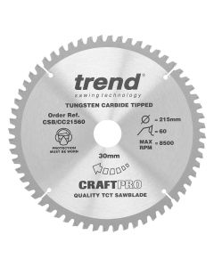 *CLEARANCE* CRAFTPRO SAWBLADE CSB/CC21560 215MM X 60T X 30MM BORE