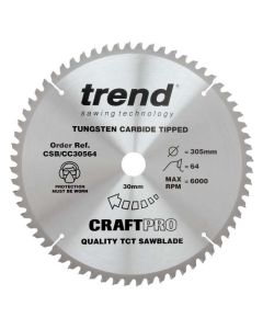 CSB/CC30564 TREND WOOD MITRE SAW BLADE 305MM DIA X 30MM BORE X 60T