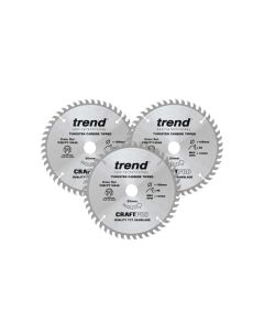 CSB/165/3PK/A TREND WOOD CIRCULAR SAW BLADE 165MM x 20MM CORE X 48T, 3 PACK