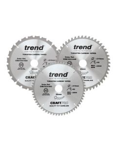 CSB/CC216/3PK TREND WOOD MITRE SAW BLADE 216MM DIA X 30MM BORE X 24/46/60T, 3 PACK