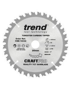 CSB/16032 TREND WOOD CIRCULAR SAW BLADE 160MM DIA X 20MM CORE X 32T    