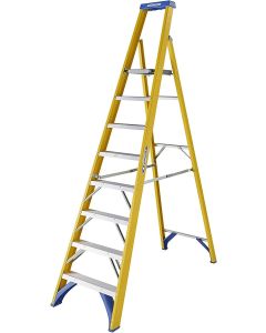 *CLEARANCE* 7170818 FIBREGLASS PLATFORM STEPLADDER TRADE 8 TREAD