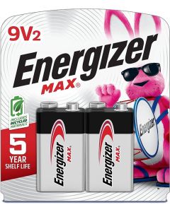 ENGMAX9V2 ENERGIZER 9V BATTERY TWIN PACK