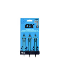 OX PRO NAIL PUNCH w GRIP 3PACK - 0.8, 1.6, 2.4MMM